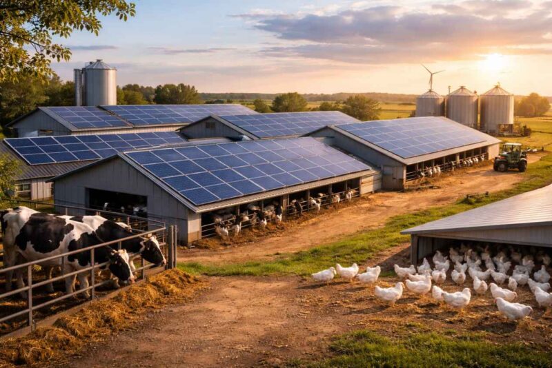 Autoconsumo ganadero con placas solares